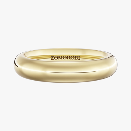 Wide Deniz 18K Gold Wedding Ring
